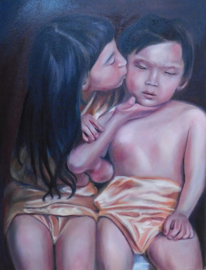 children_s love 2020,67X100x5 cm,oil on canvas(1)